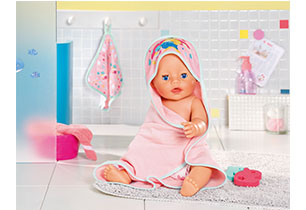 Baby Born Bath Hooded Towel Set